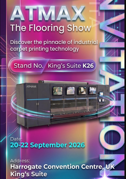 Atmax at The Flooring Show 2026 — Stand K26, Harrogate Convention Centre, 20-22 September 2026